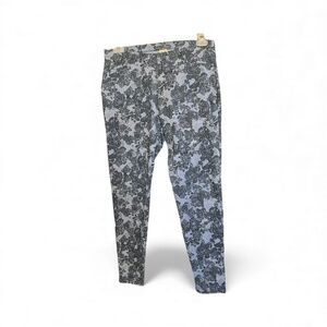 EUC FADED GLORY Blue Floral Jeggings | Sz L
